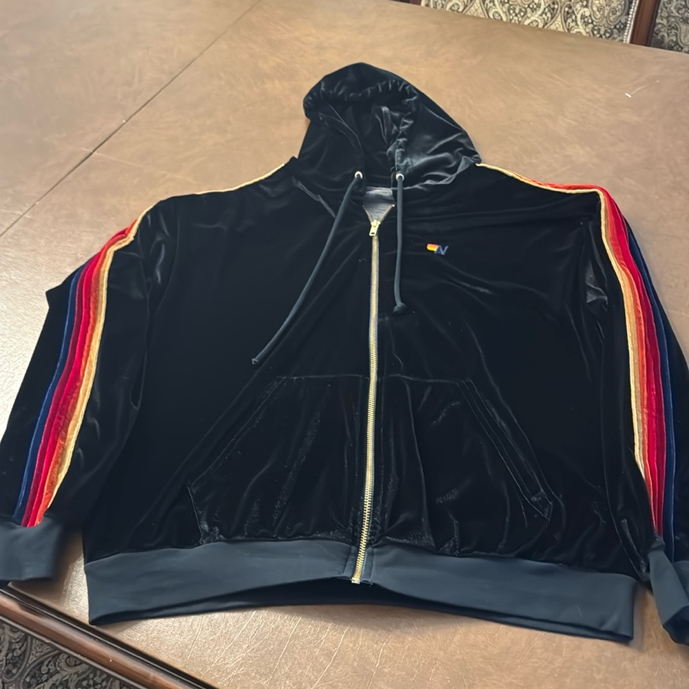 Aviator Nation full zip hooded sweatshirt women’s large - classic